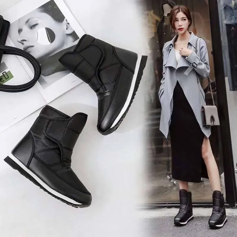 รองเท้าบูทกันหนาว กันหิมะ พร้อมตัวล็อค - Winter Non-Slip Windproof Snow Boots