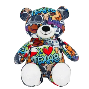 10" Texas Graffiti Eco Teddy Bear