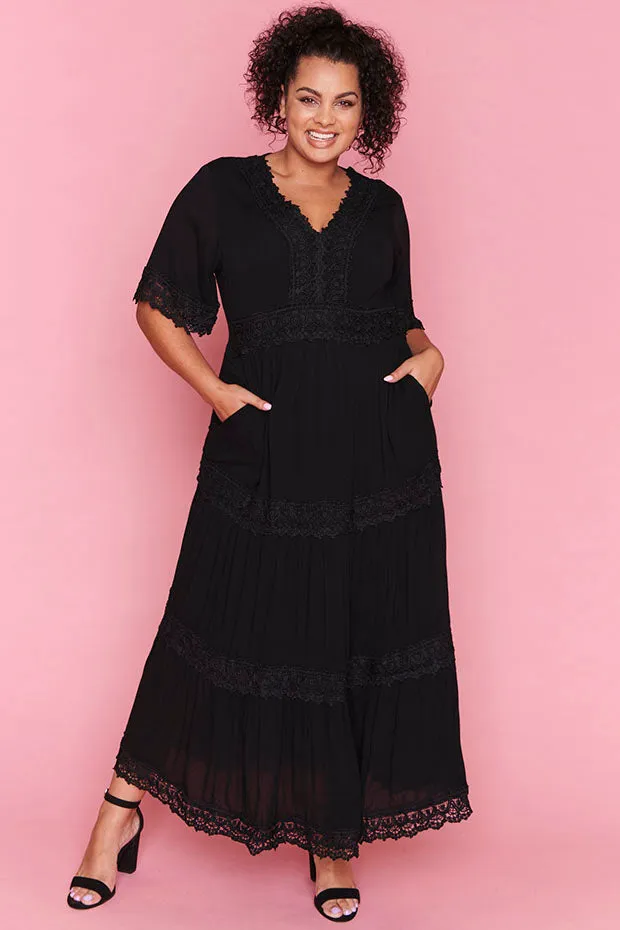 Adele Black Maxi Dress
