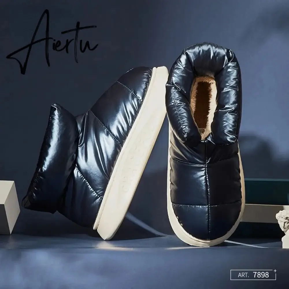 Aiertu Cute Plush Cotton Shoes Female Winter Boots Outdoor Non-slip Light Down Leisure Women's Snow Boot Platform Keep Warm Footwear