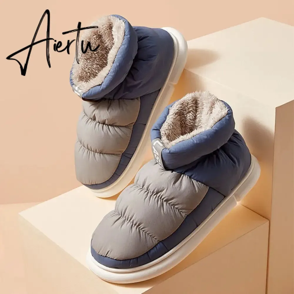 Aiertu Cute Plush Cotton Shoes Female Winter Boots Outdoor Non-slip Light Down Leisure Women's Snow Boot Platform Keep Warm Footwear