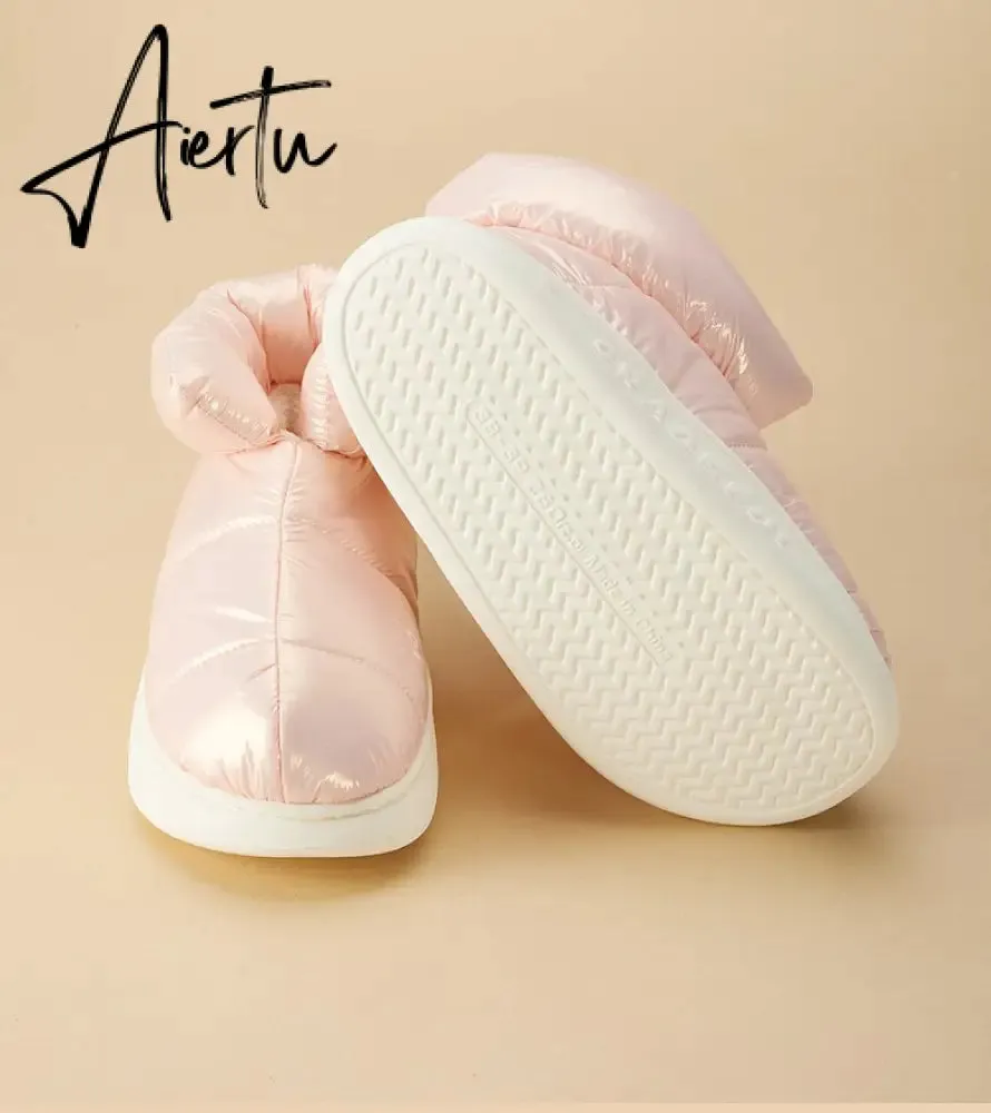 Aiertu Cute Plush Cotton Shoes Female Winter Boots Outdoor Non-slip Light Down Leisure Women's Snow Boot Platform Keep Warm Footwear