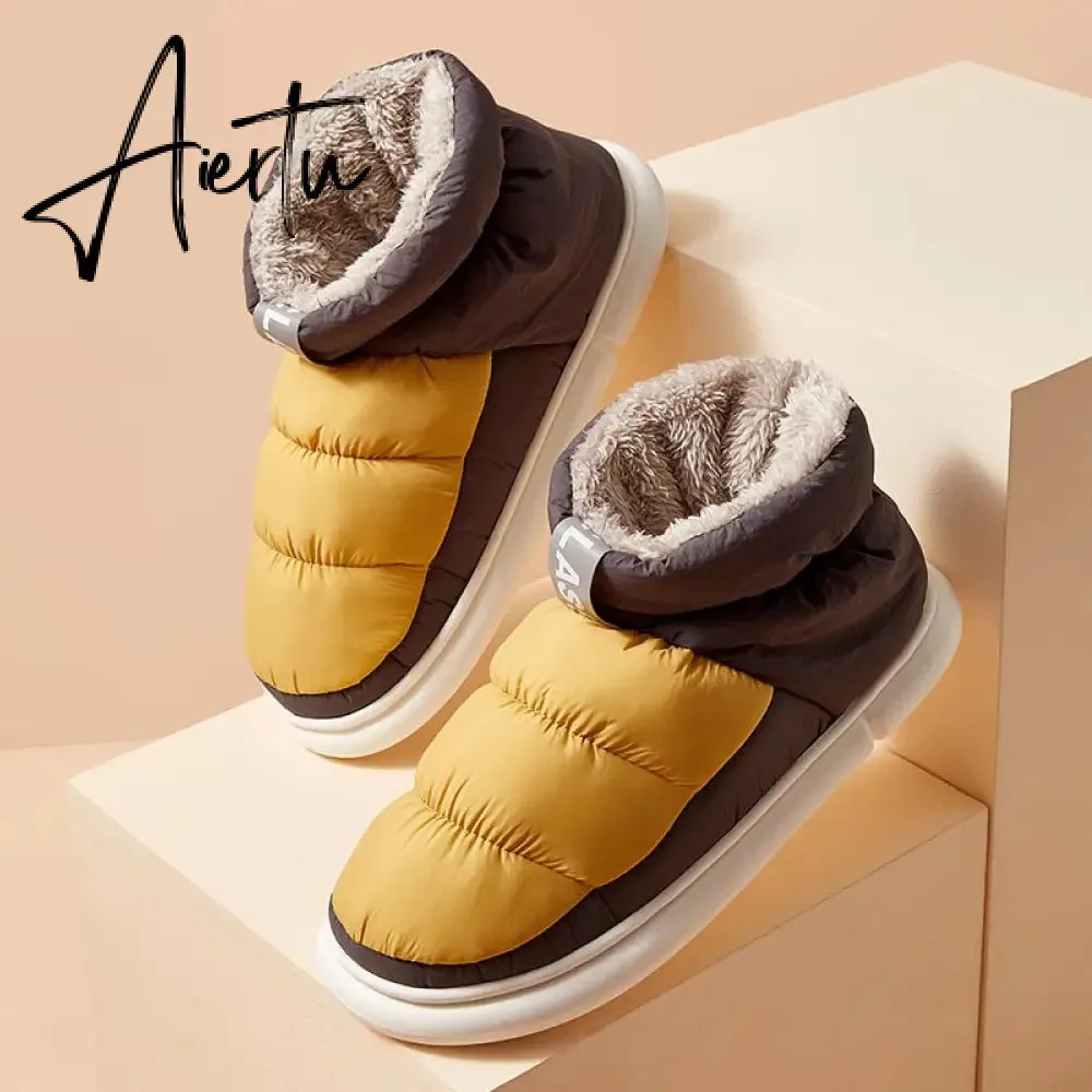 Aiertu Cute Plush Cotton Shoes Female Winter Boots Outdoor Non-slip Light Down Leisure Women's Snow Boot Platform Keep Warm Footwear