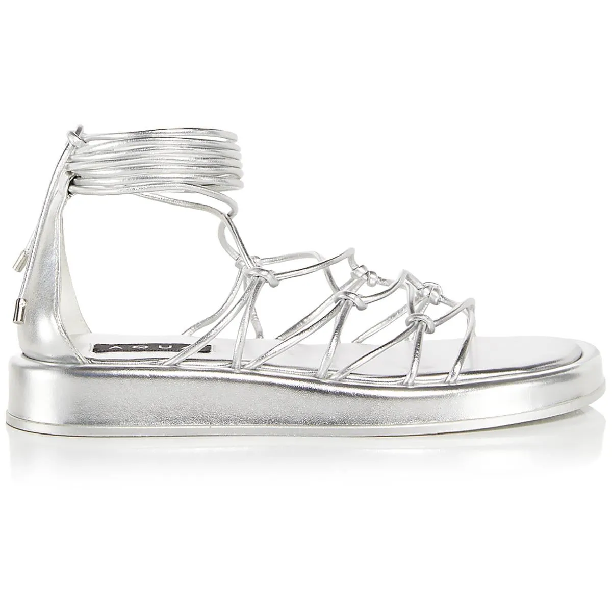 Aqua Womens STARS Patent Flatform Gladiator Sandals