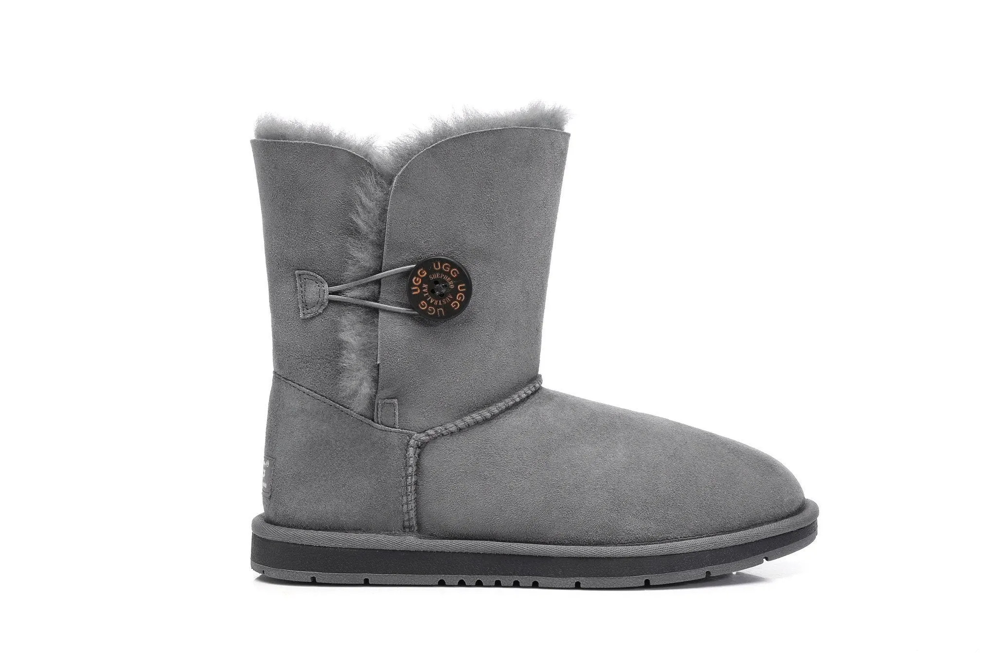 Australian Shepherd® UGG Boots Australia Premium Double Face Sheepskin Short Button,Water Resistant