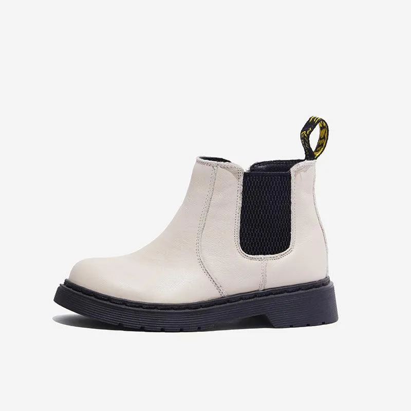 Autumn and winter leather children's boots