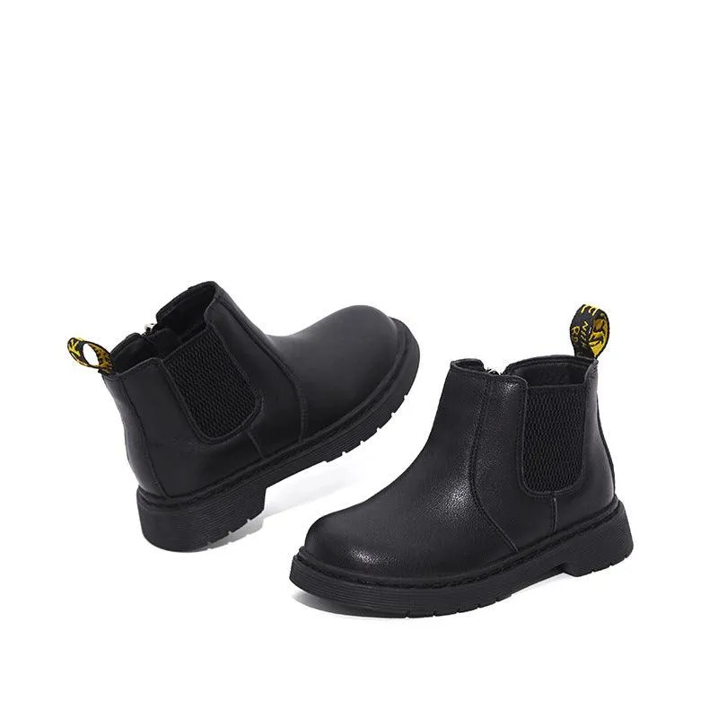 Autumn and winter leather children's boots