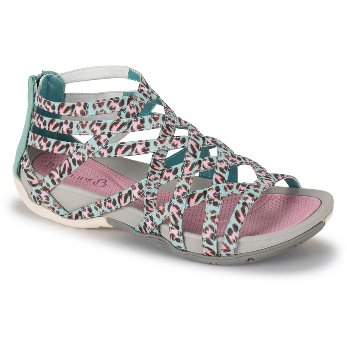 Baretraps Womens Samina Criss Cross Stretch Gladiator Sandals