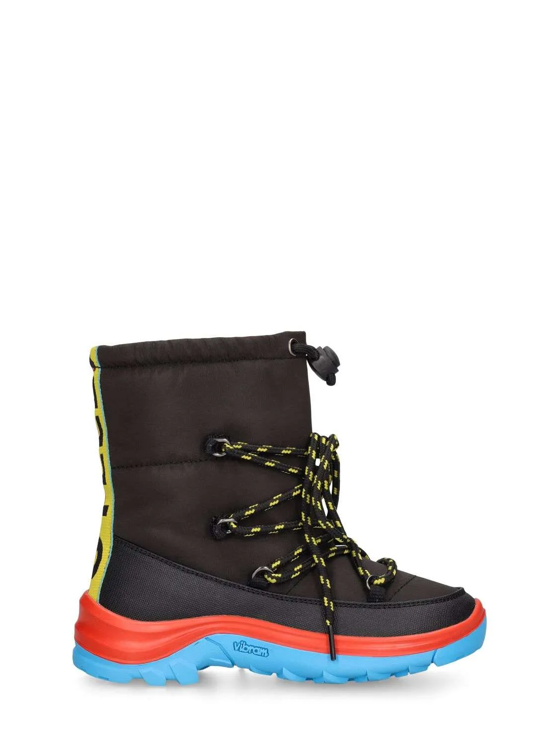 Black Lace-Up Snow Boots