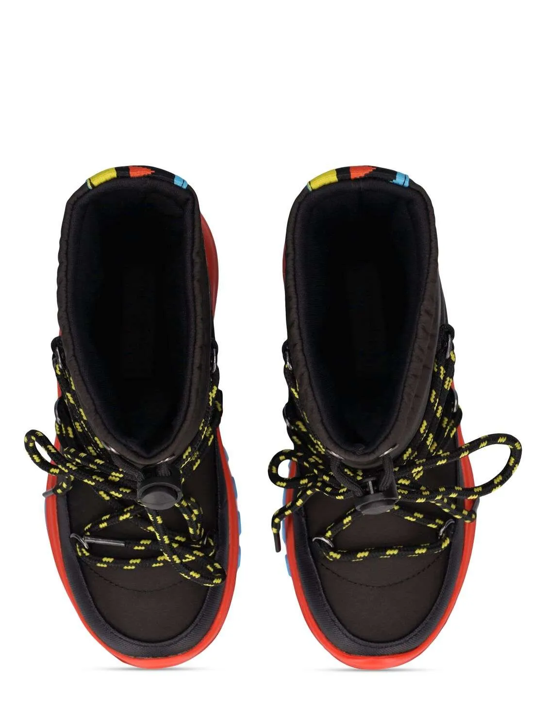 Black Lace-Up Snow Boots