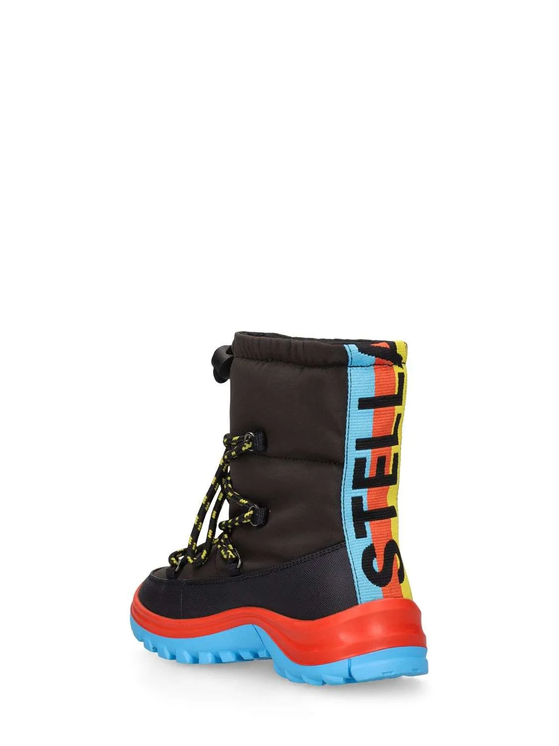 Black Lace-Up Snow Boots