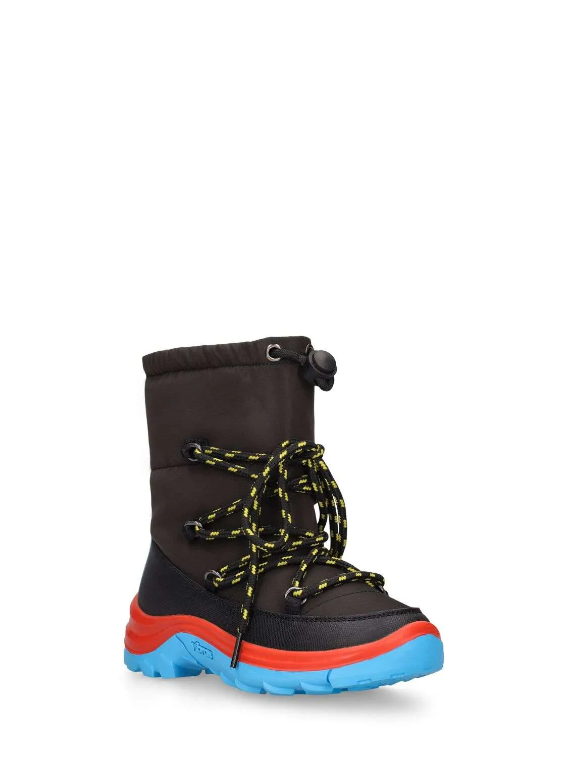 Black Lace-Up Snow Boots
