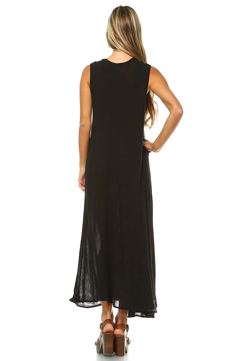Bohemian Embroidery Maxi Dress
