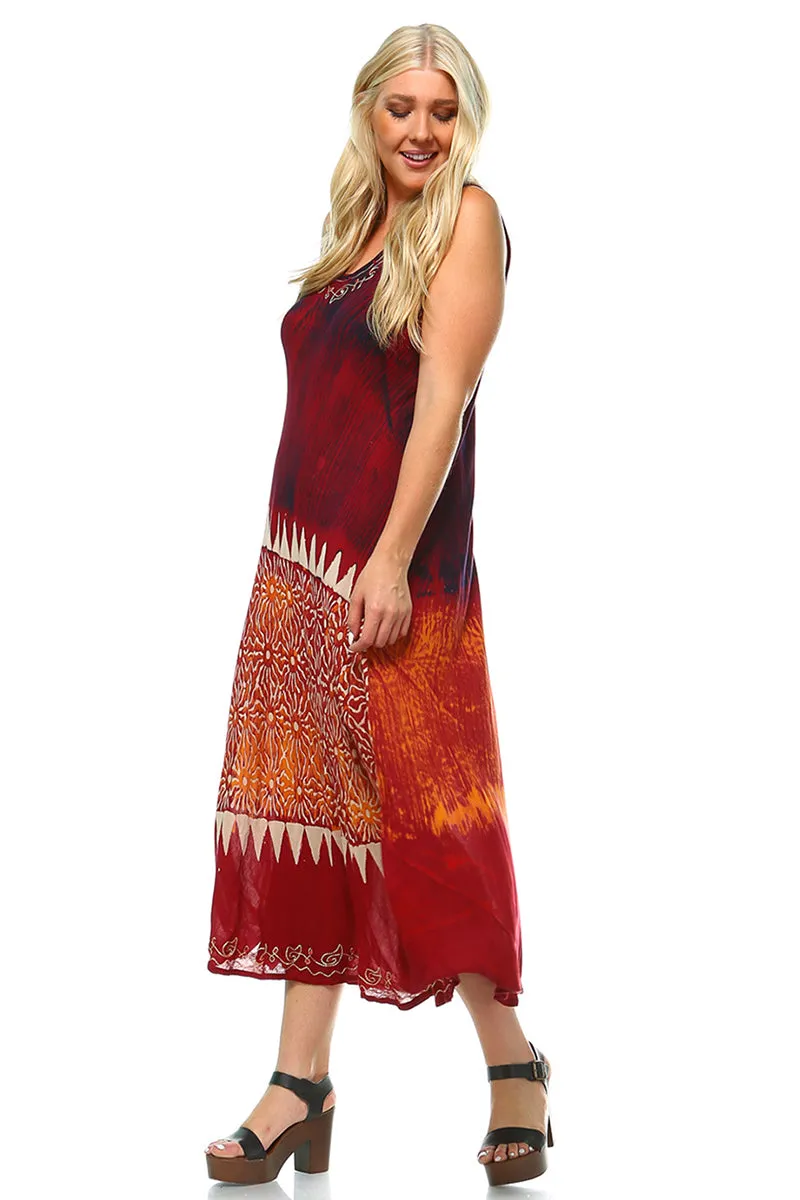 Bohemian Embroidery Maxi Dress