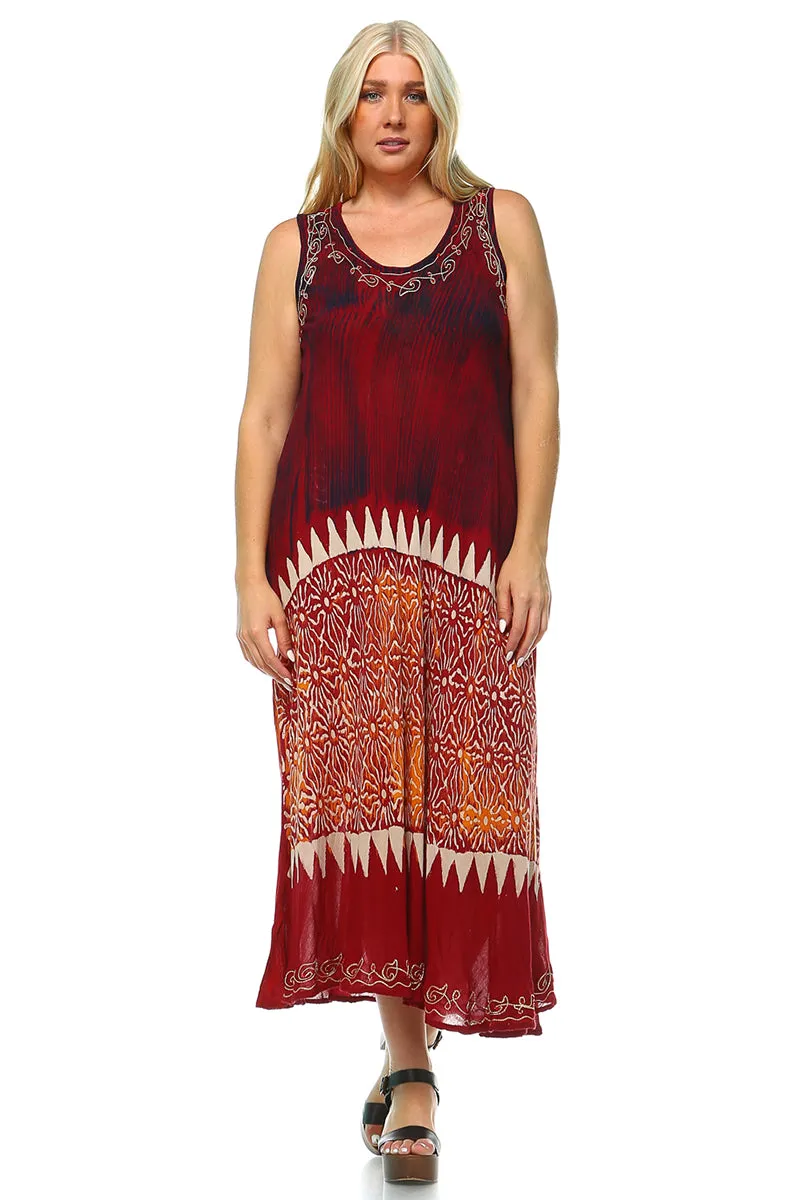 Bohemian Embroidery Maxi Dress