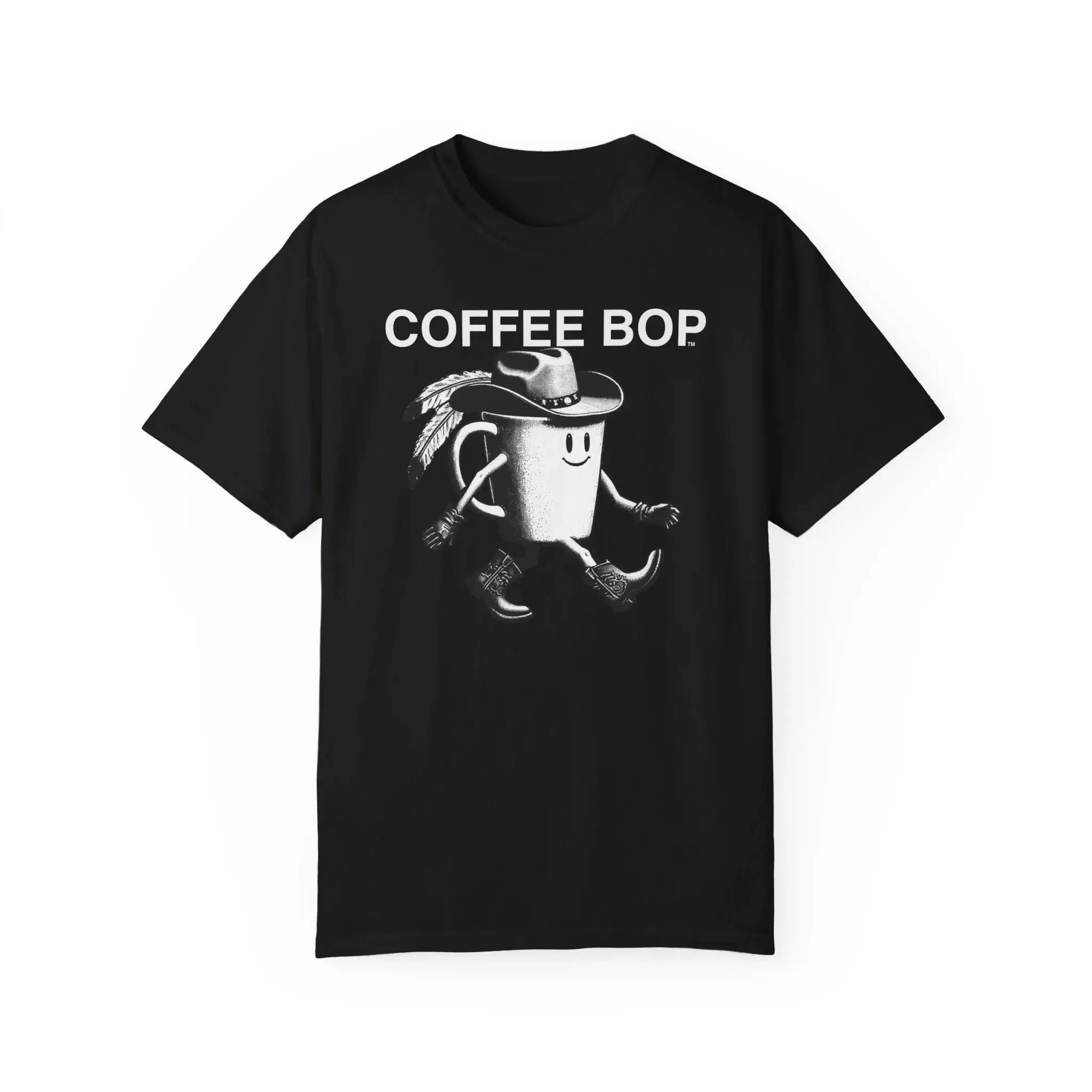 Coffee Bop™ Cowboy T-Shirt – Garment-Dyed Cotton