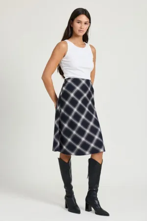 Courtney Bias A-Line Midi Skirt