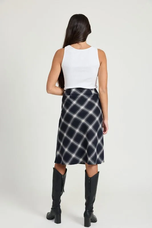 Courtney Bias A-Line Midi Skirt