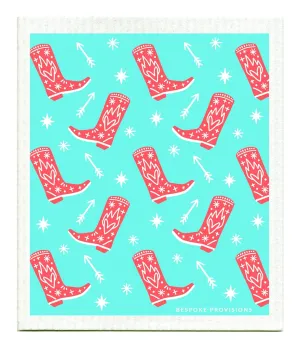 Cowboy Boots Swedish Dishcloth