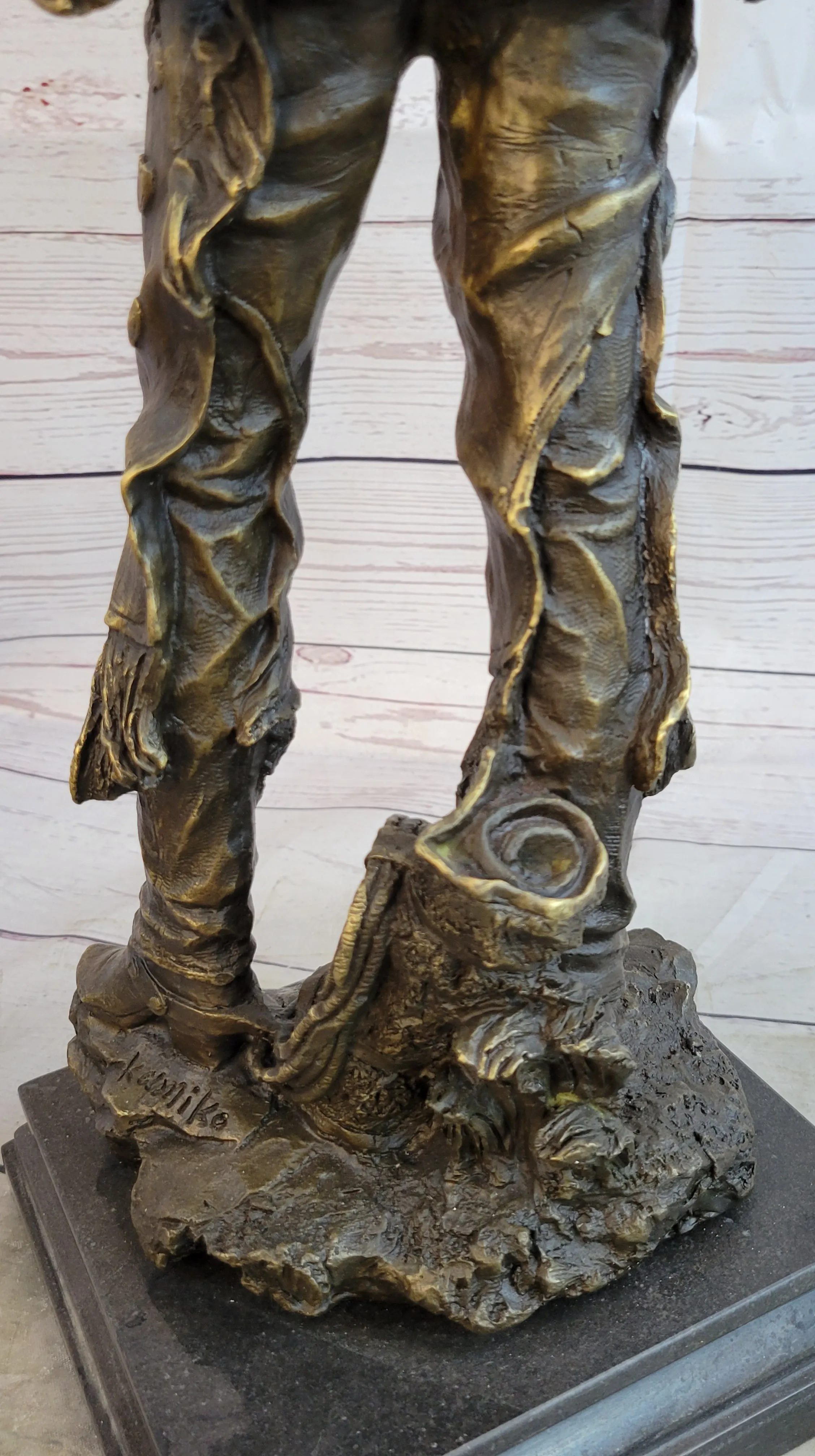 Cowgirl Female Cowboy Bronze Statue Sculpture Western Country Figure 22" X 7"