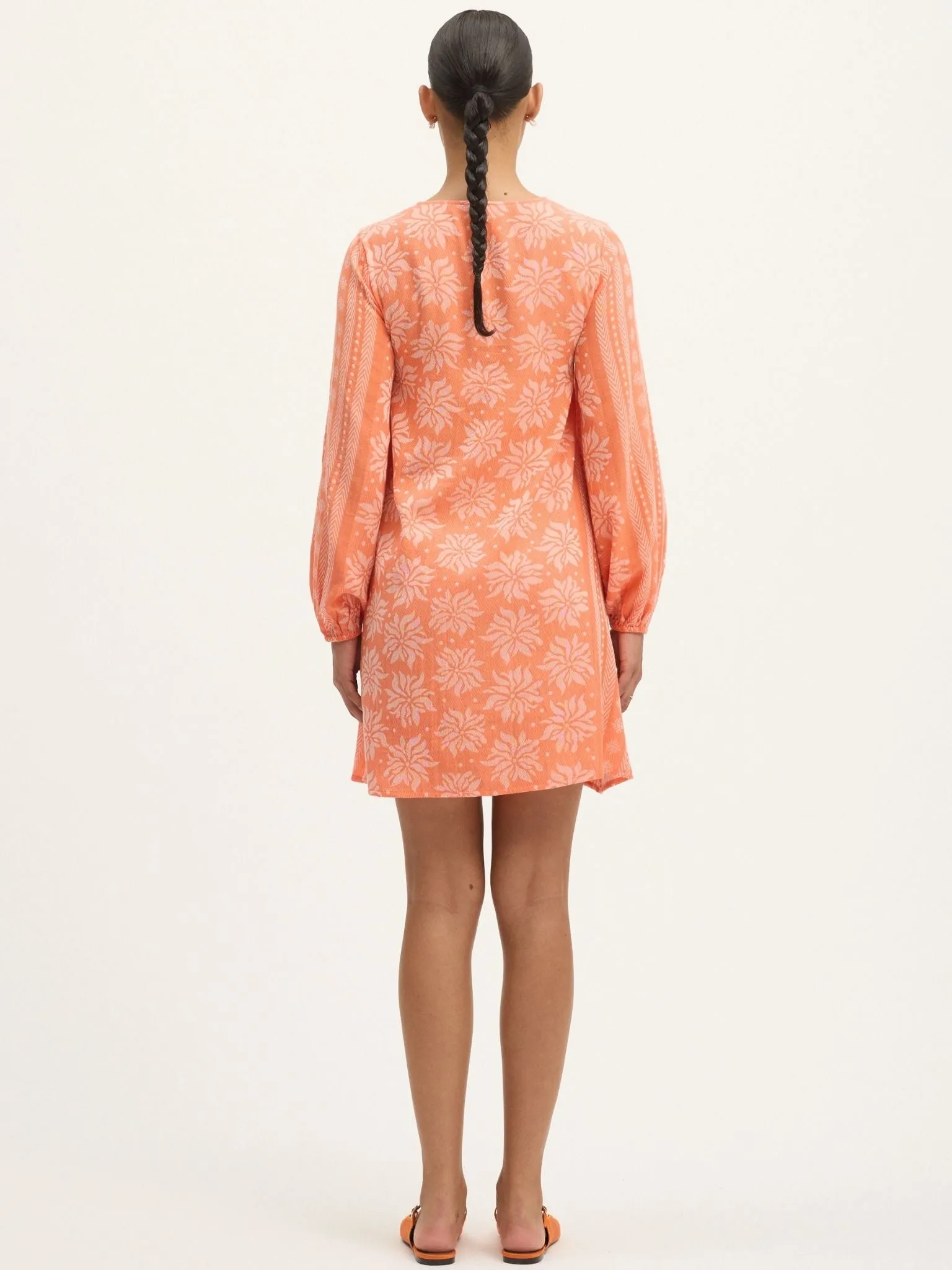 Deborah Waffle Mini Dress in Camelia