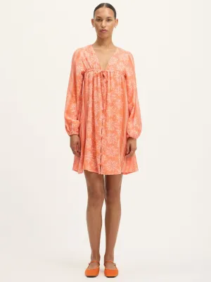 Deborah Waffle Mini Dress in Camelia