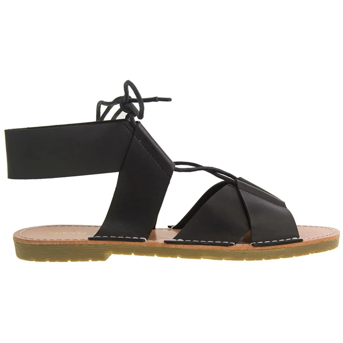 Dirty Laundry Womens Emphasis Faux Leather Flat Gladiator Sandals