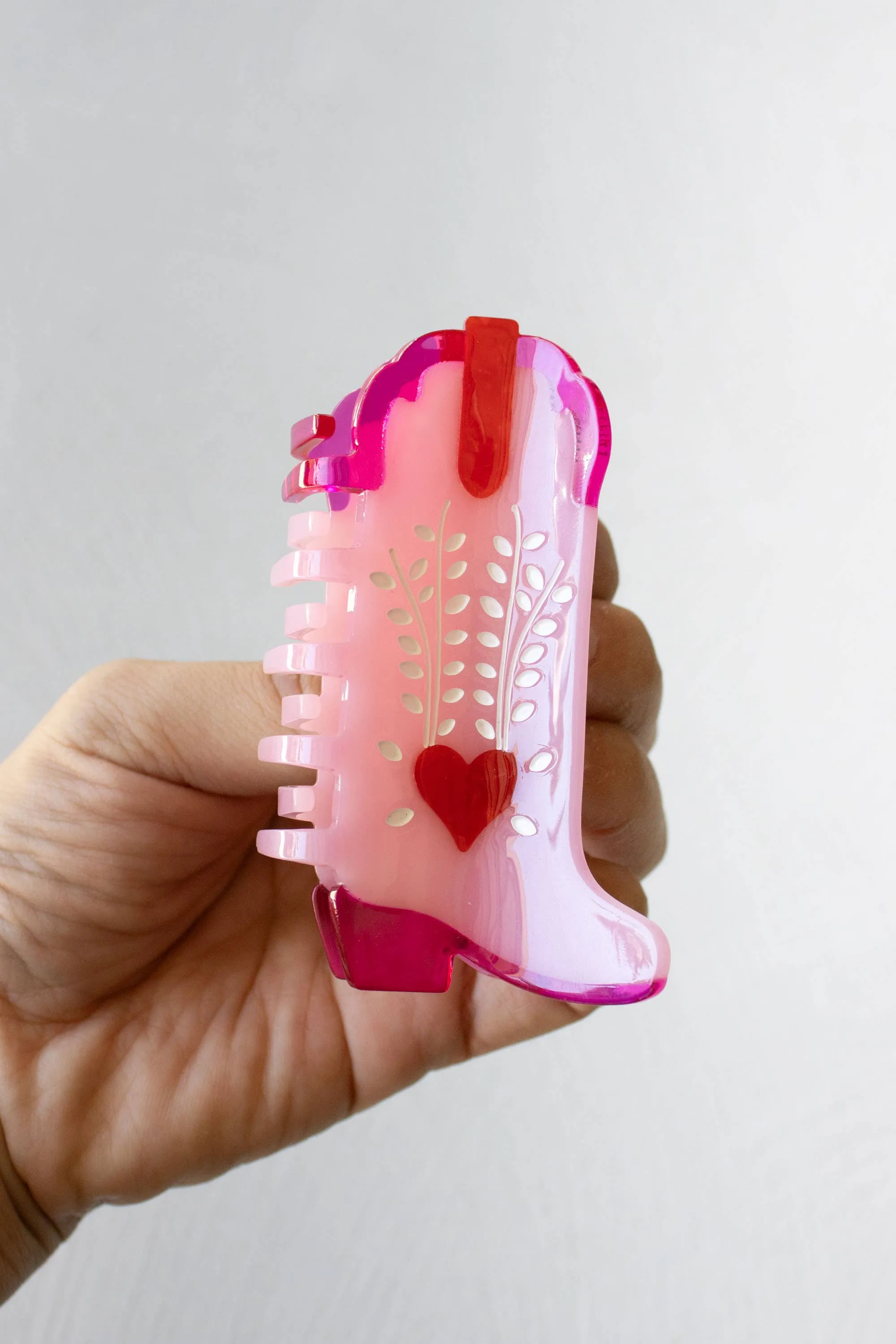 Eco My Sweet Heart Cowboy Boots Hair Claw Clip