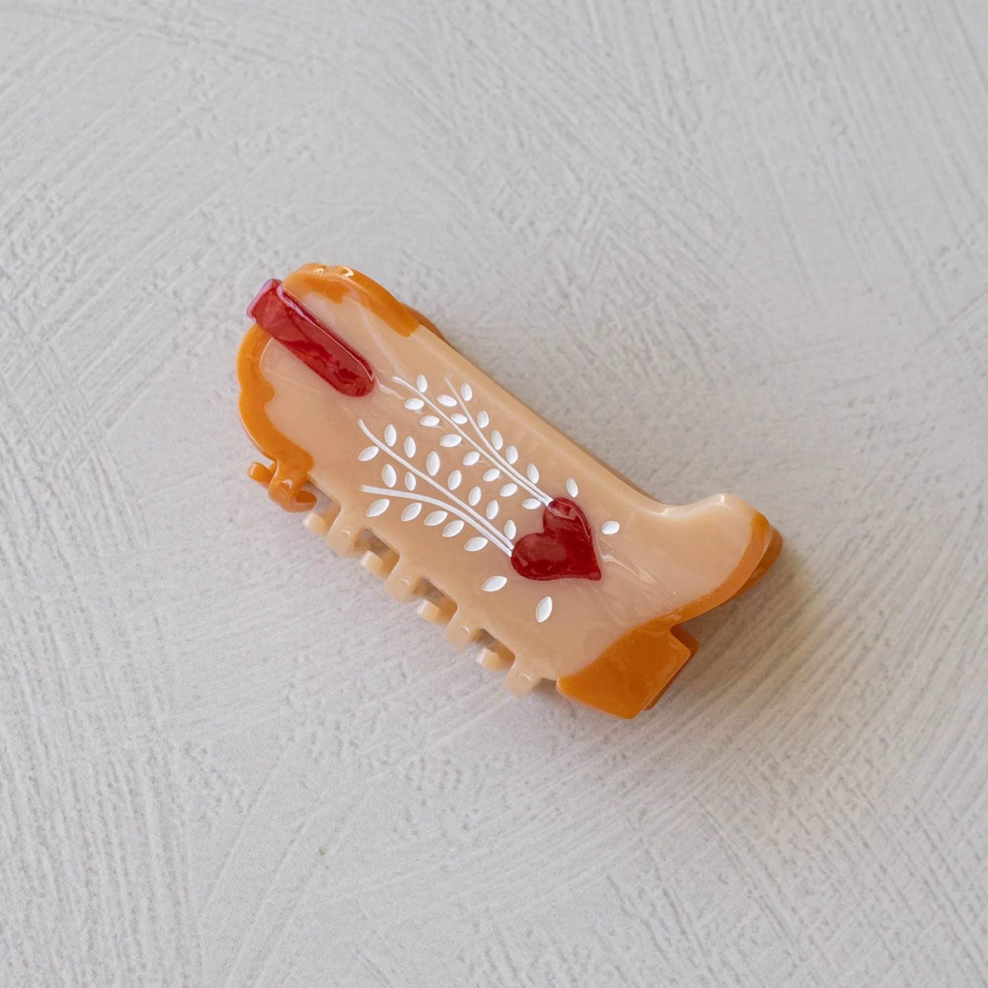 Eco My Sweet Heart Cowboy Boots Hair Claw Clip