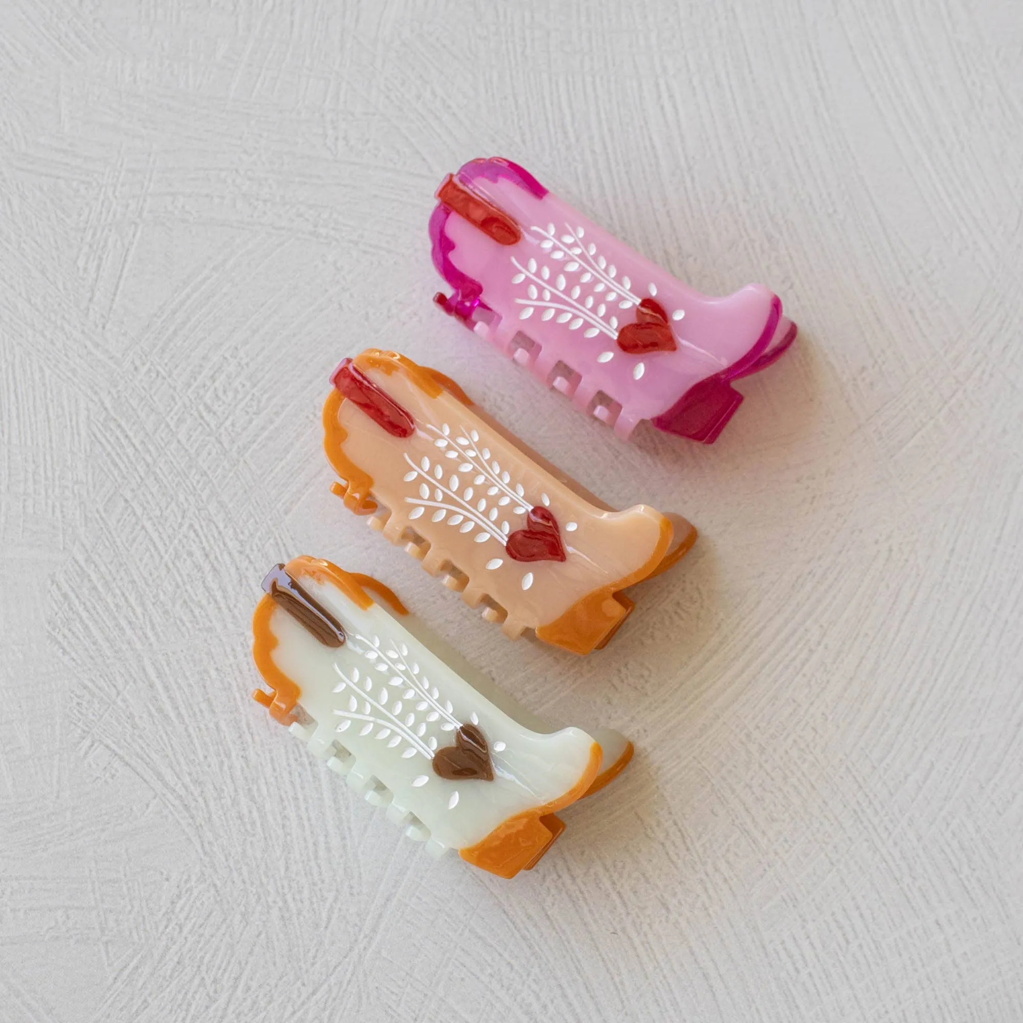 Eco My Sweet Heart Cowboy Boots Hair Claw Clip