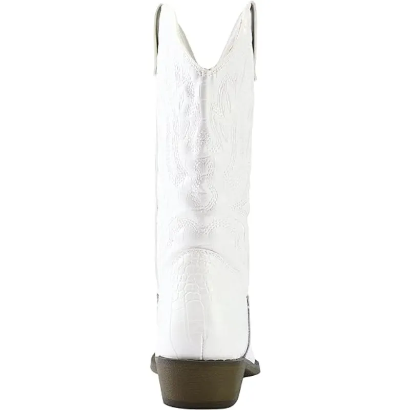 Embroidered Pointed Boots