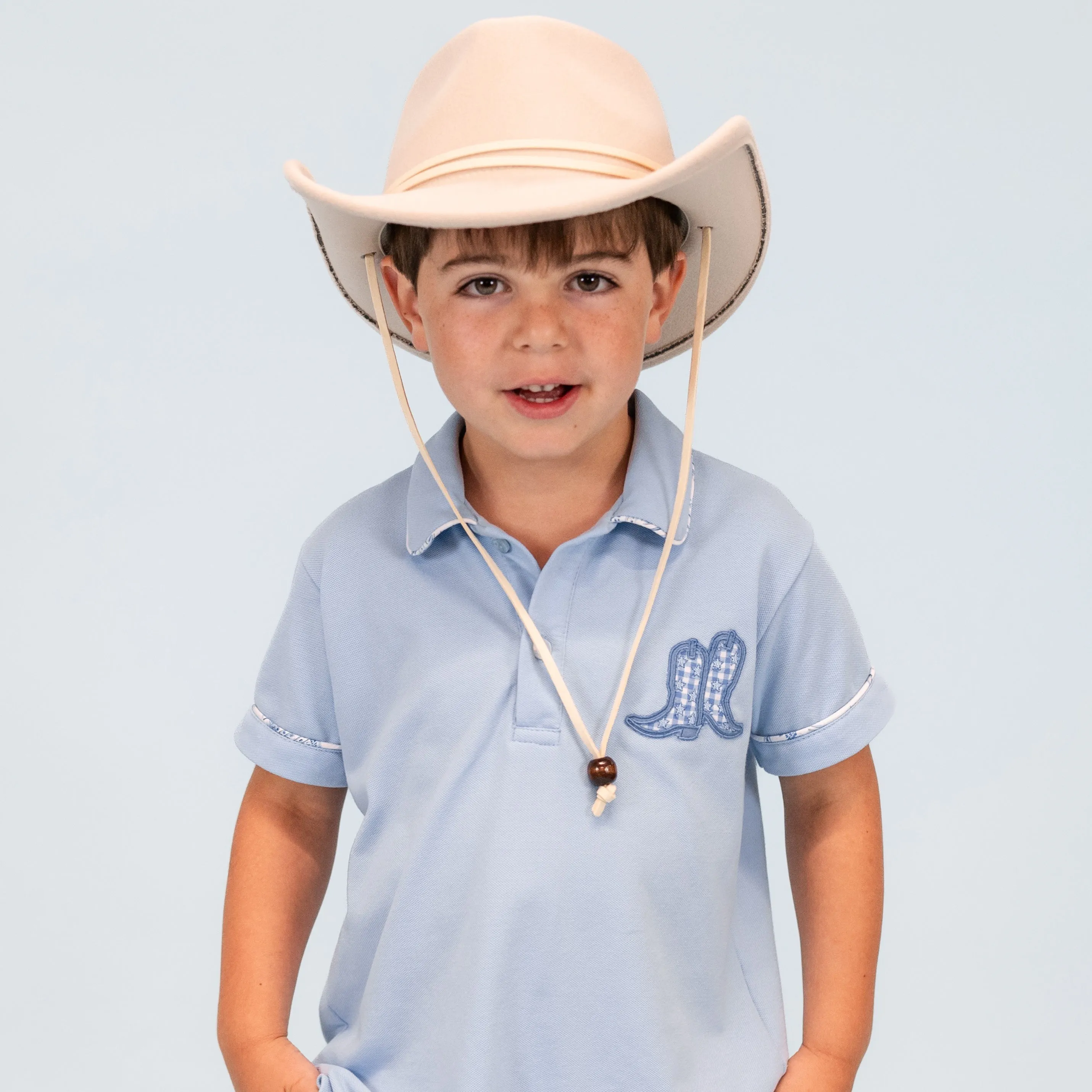 Fields Boy Polo Set - Dallas Print
