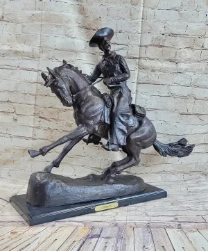 Frederic Remington COWBOY on Horseback Bronze Sculpture Statue Western Decor