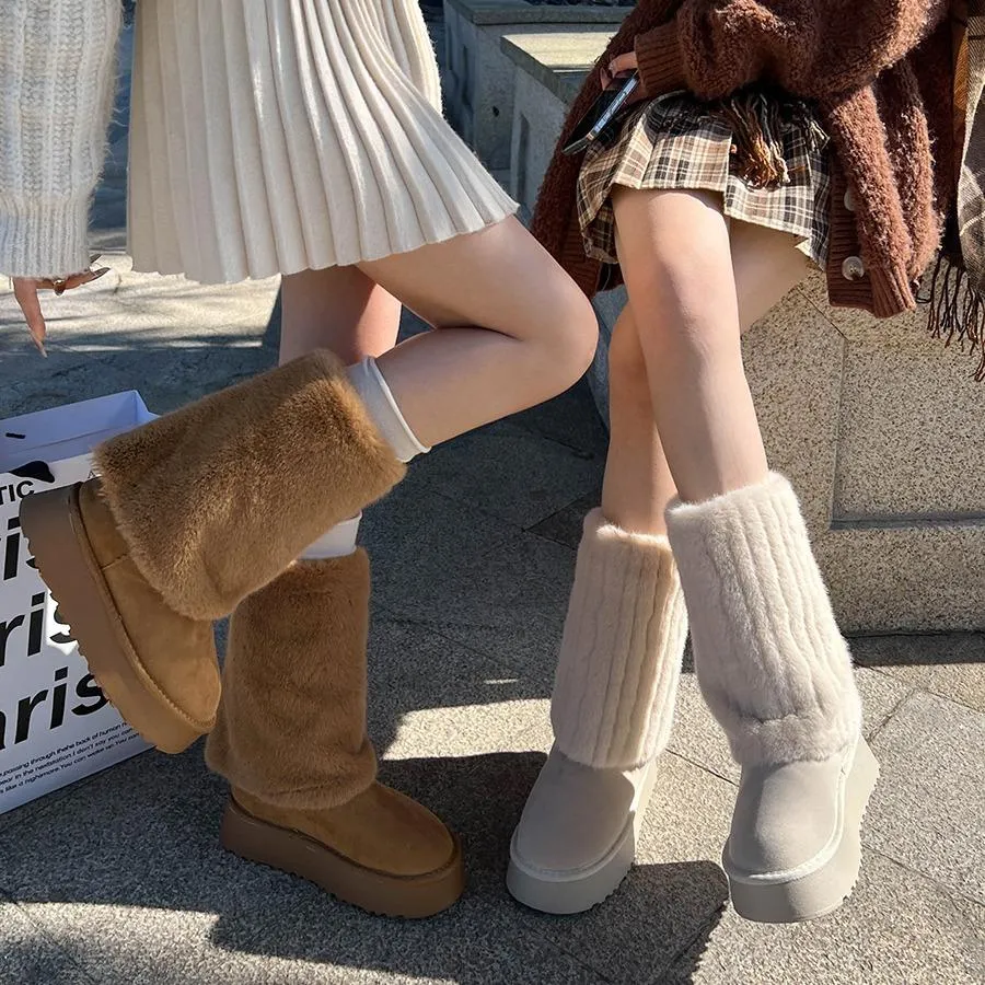 Fur Versatile Non-Slip Snow Boots