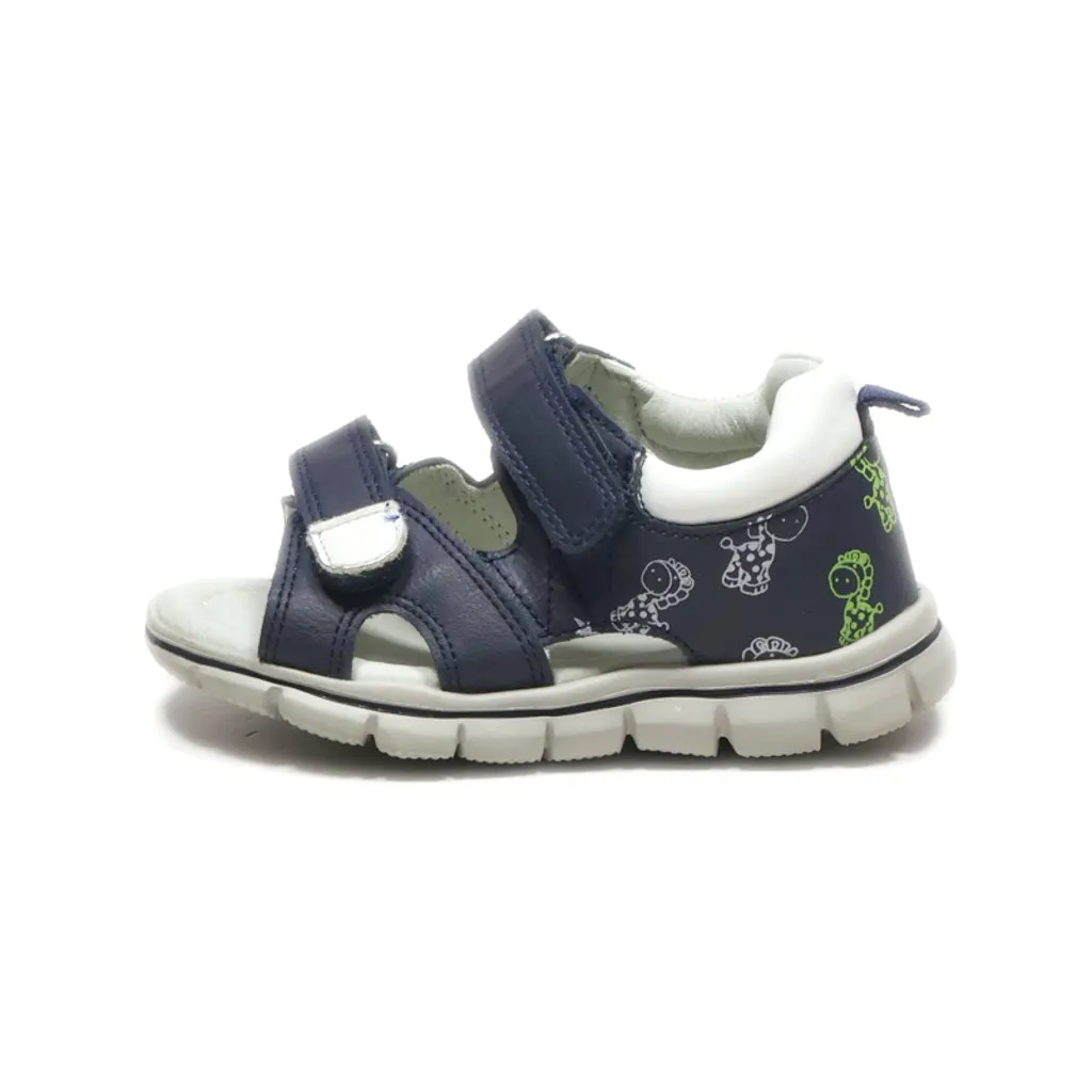 Gemo Flat Sandals Leather Blue Colour For Kids