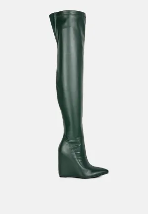 gladol wedge heel calf boots