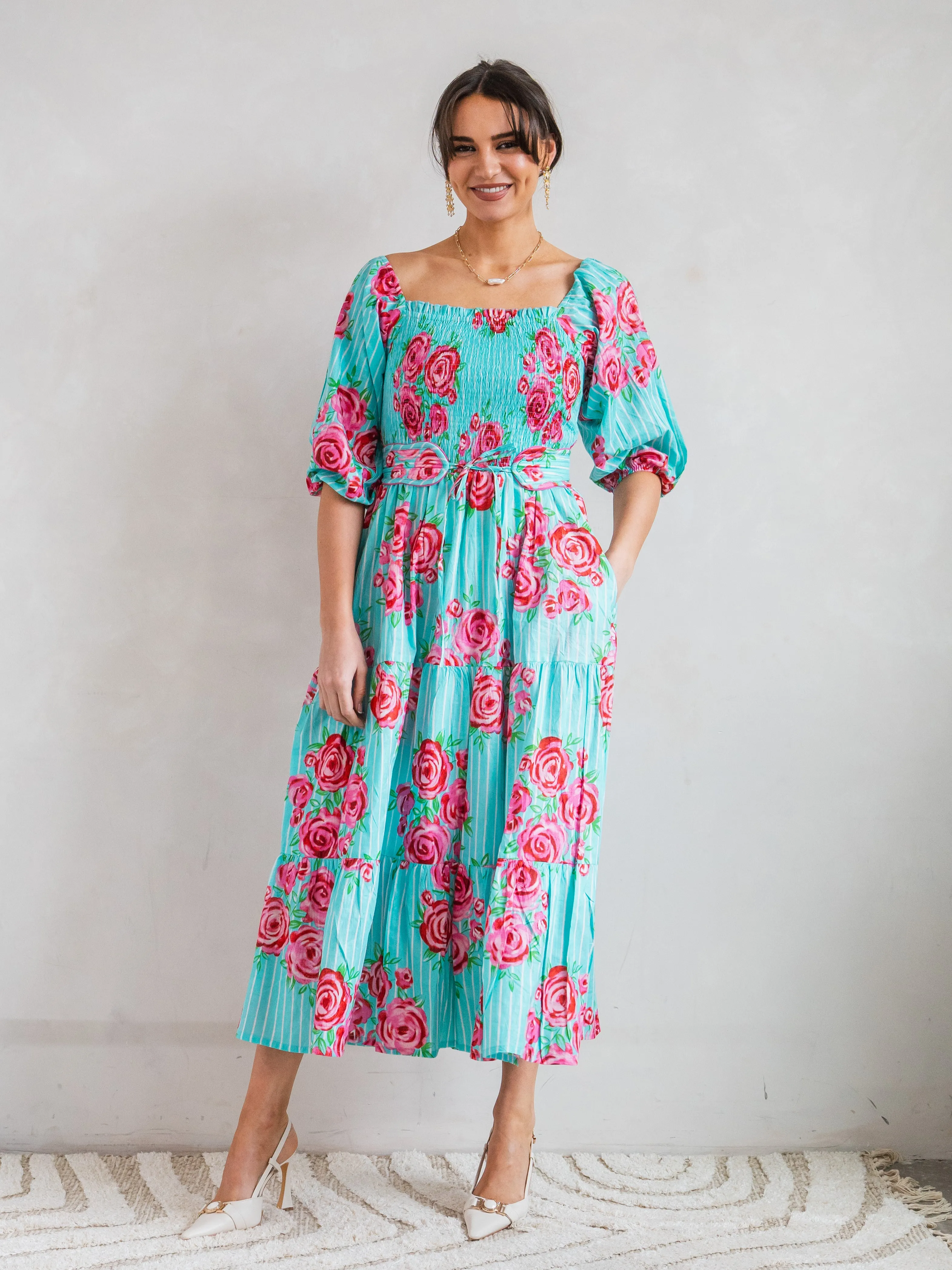 'HONOUR' DRESS IN AUSTIN'S ROSE
