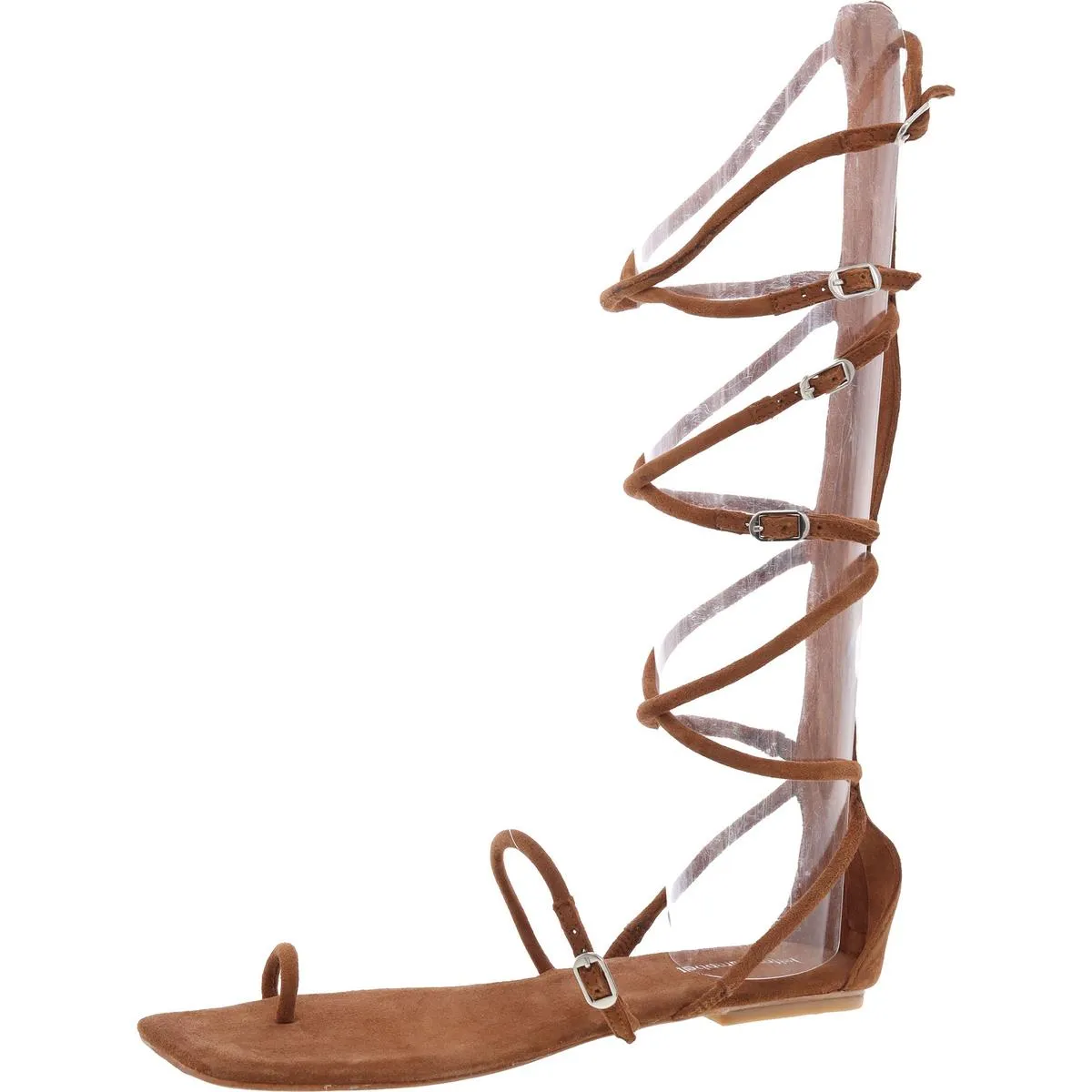 Jeffrey Campbell Womens Suede Mid Calf Gladiator Sandals