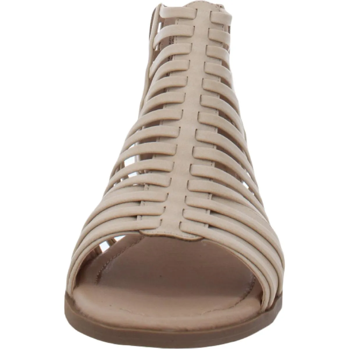 Journee Collection Womens Delilah Faux-Leather Zipper Gladiator Sandals