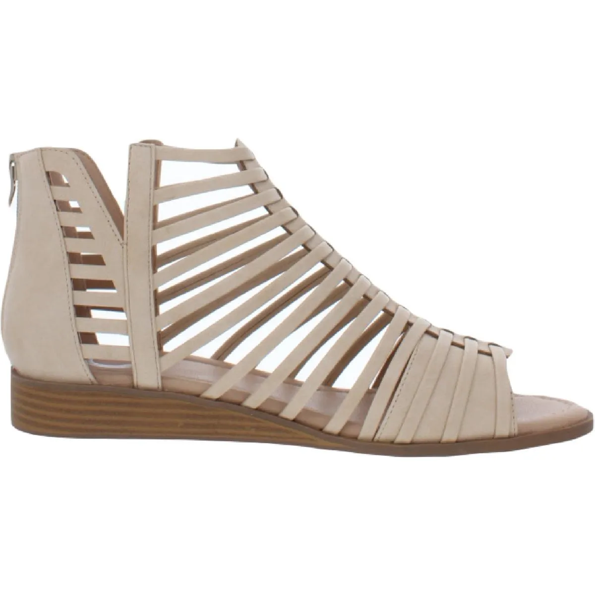 Journee Collection Womens Delilah Faux-Leather Zipper Gladiator Sandals
