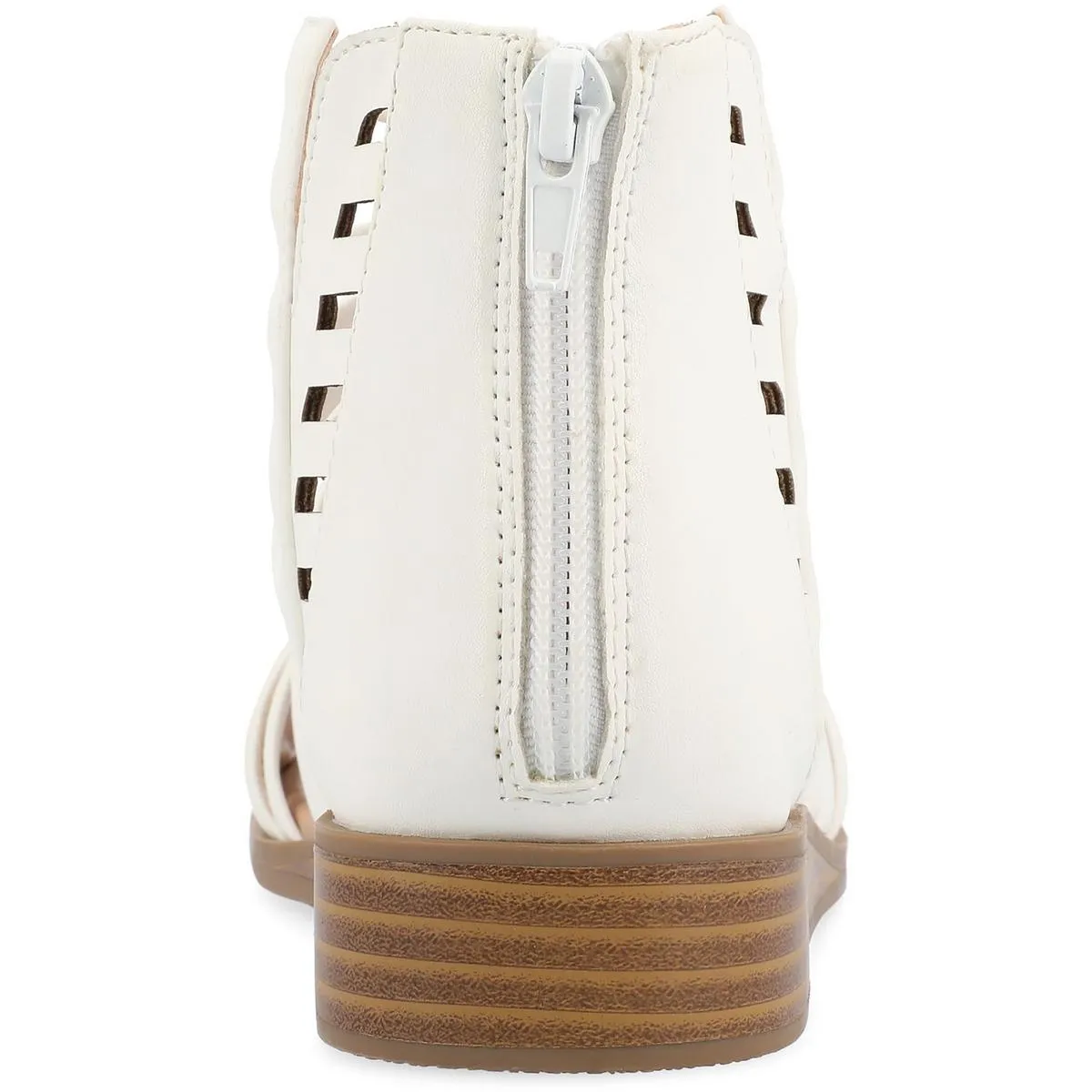 Journee Collection Womens Delilah Faux-Leather Zipper Gladiator Sandals