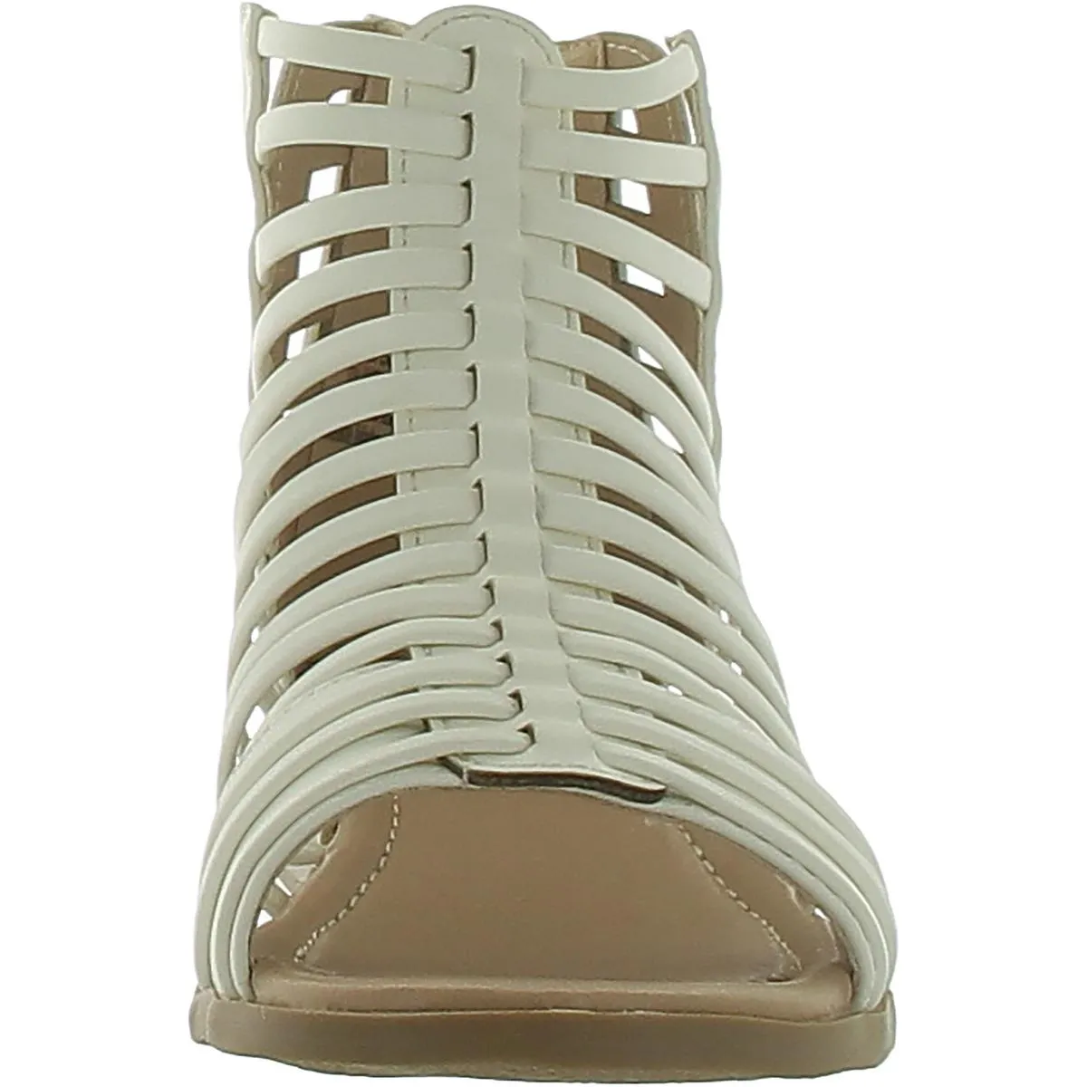 Journee Collection Womens Faux Leather Peep Toe Gladiator Sandals