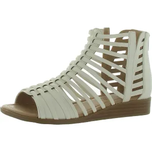 Journee Collection Womens Faux Leather Peep Toe Gladiator Sandals