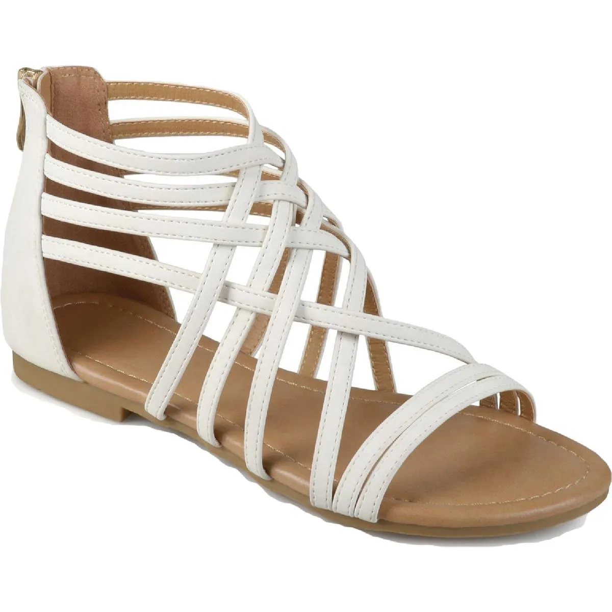 Journee Collection Womens Hanni Woven Gladiator Sandals