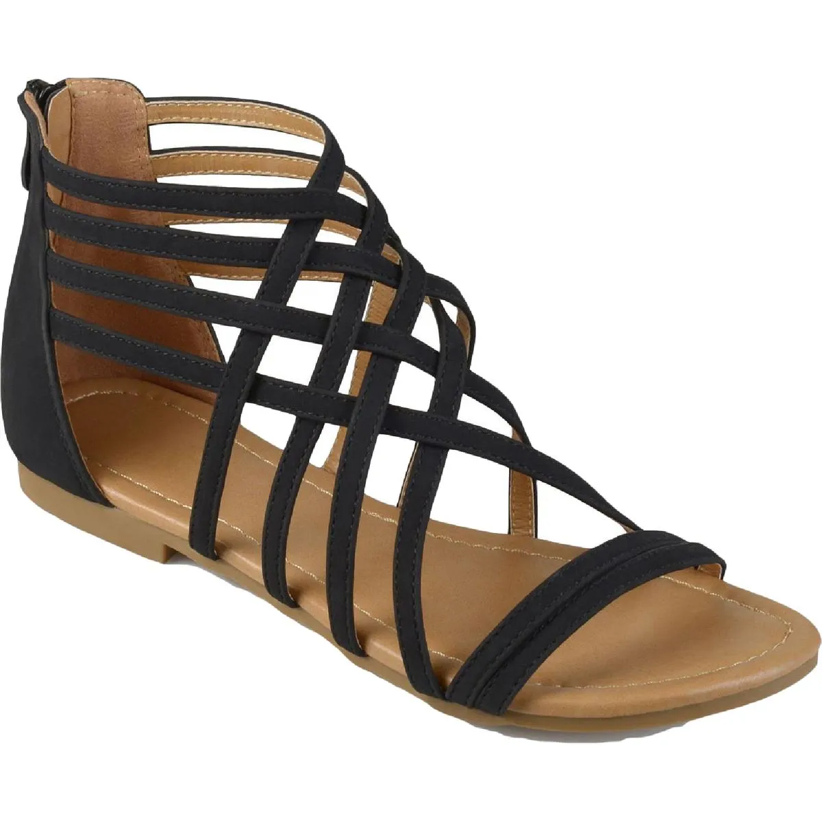 Journee Collection Womens Hanni Woven Gladiator Sandals