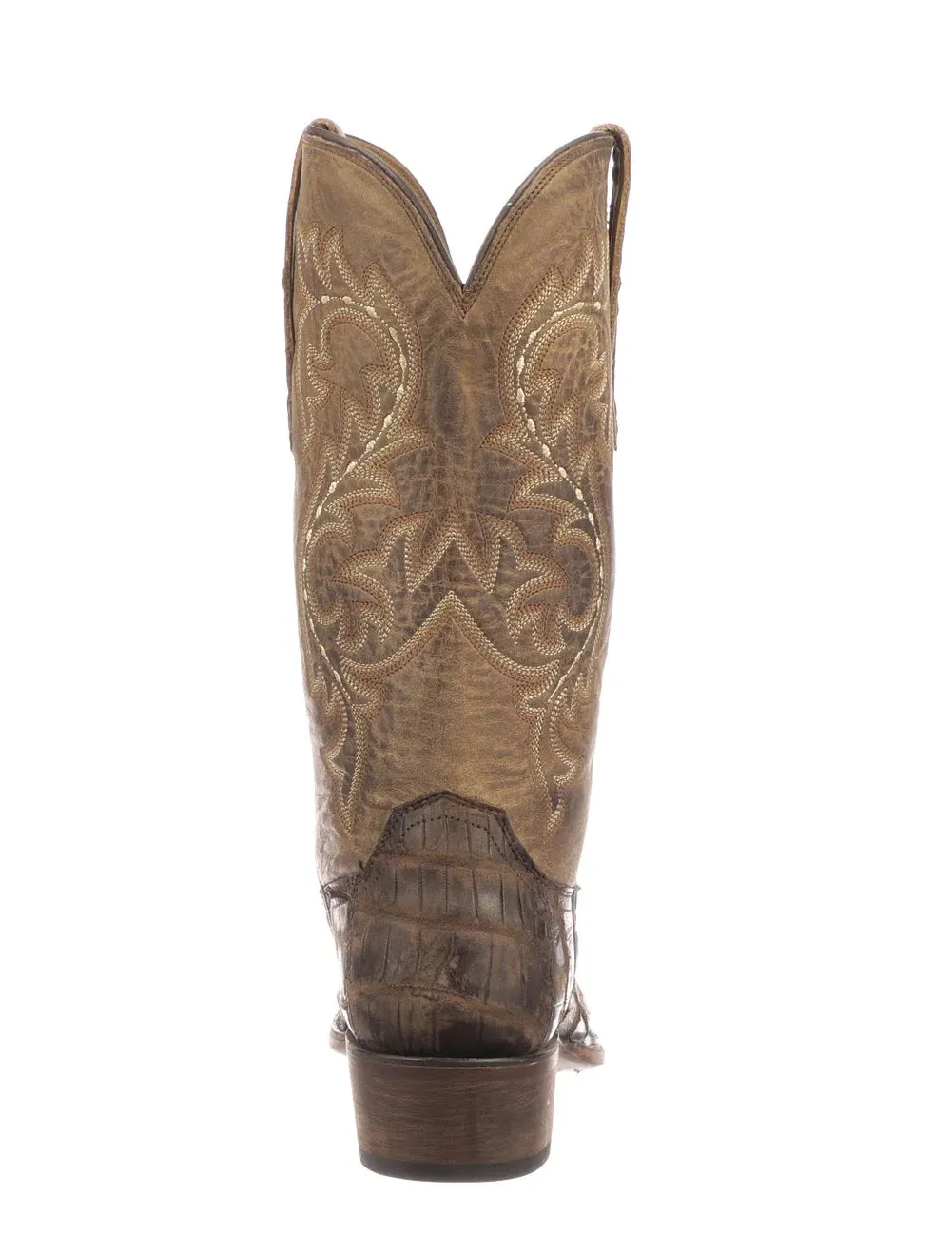 Lucchese Men's M3195 74 Burke Giant Alligator Boot in Brown SS24up