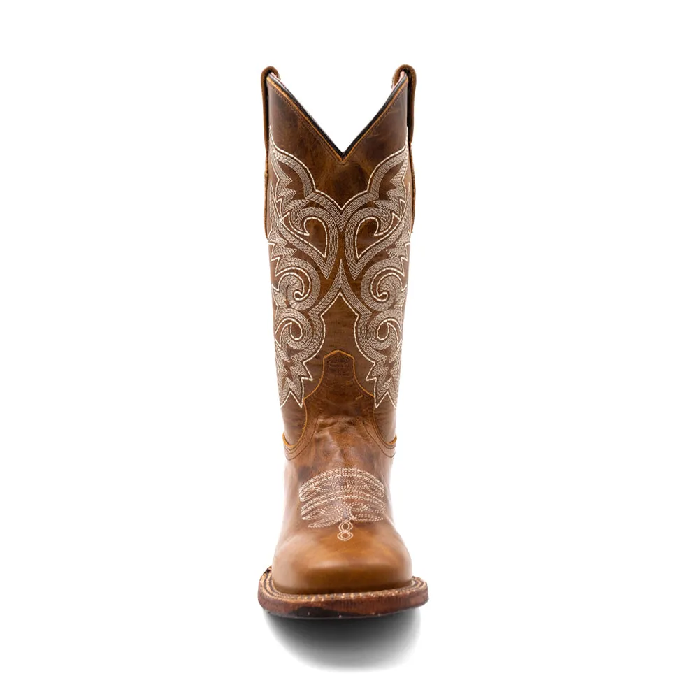 Mae Embroidered Square Toe Cowboy Boots