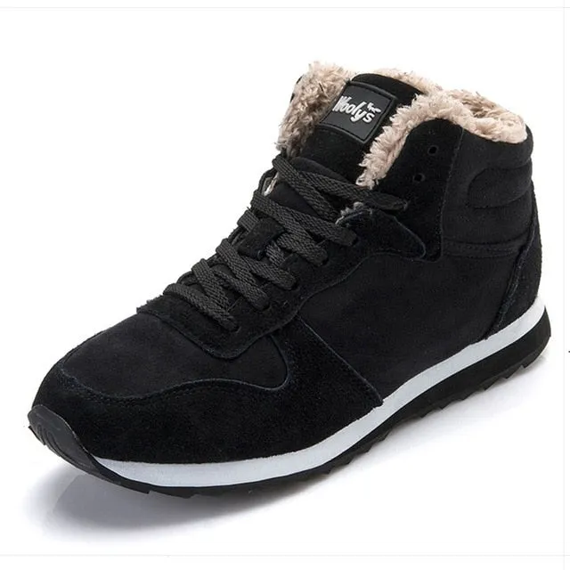 Men Shoes Winter Boots Black Blue Footwear Men Boots Men's Winter Shoes Fashion Snow Boots Shoes Plus Size Winter Sneakers