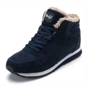 Men Shoes Winter Boots Black Blue Footwear Men Boots Men's Winter Shoes Fashion Snow Boots Shoes Plus Size Winter Sneakers