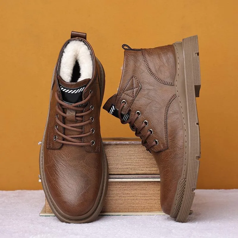 Men's Fur Non-slip Warm Snow Boots